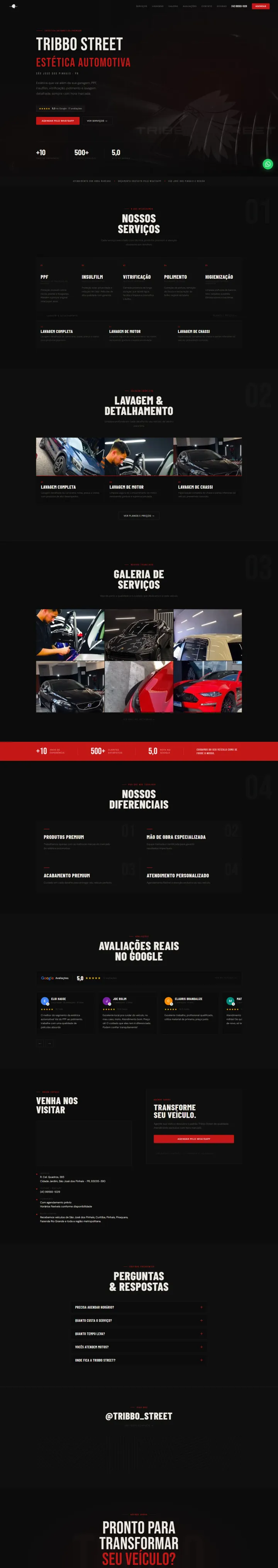 Site desenvolvido para Tribbo Street